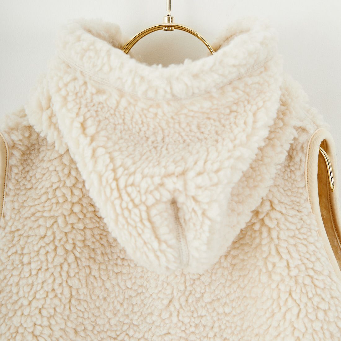 Gymphlex [ジムフレックス] キッズ ボアフーデッドベスト [J-1142BOA] OYSTER WHT