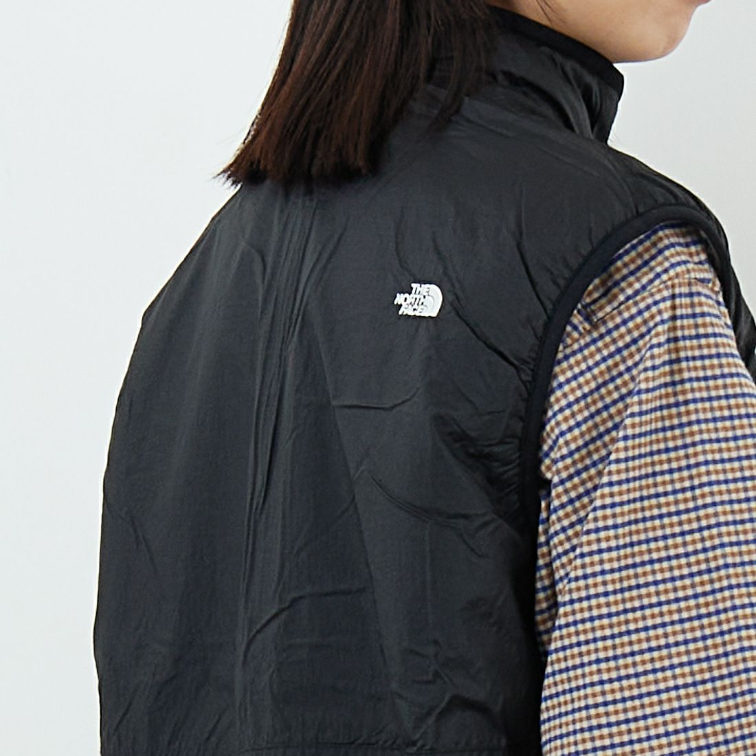 THE NORTH FACE [ザ ノースフェイス] リバーシブル エクストリームパイルフリースベスト [NP72537] FK &&モデル身長：162cm 着用サイズ：S&&