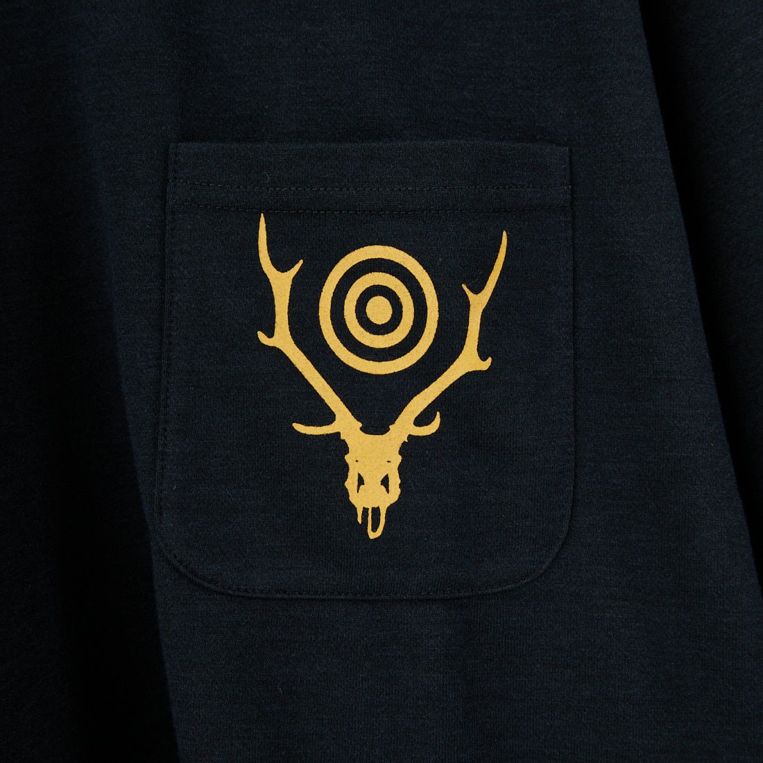 South2West8 [サウスツーウエストエイト] ロングスリーブ ラウンドポケットTシャツ [RW658] B BLACK