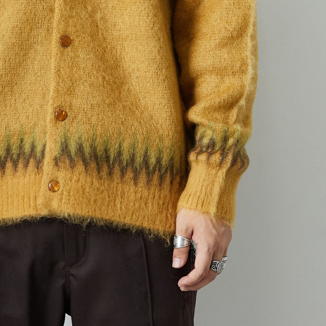 Needles [ニードルズ] モヘアカーディガン アーガイル [RW355