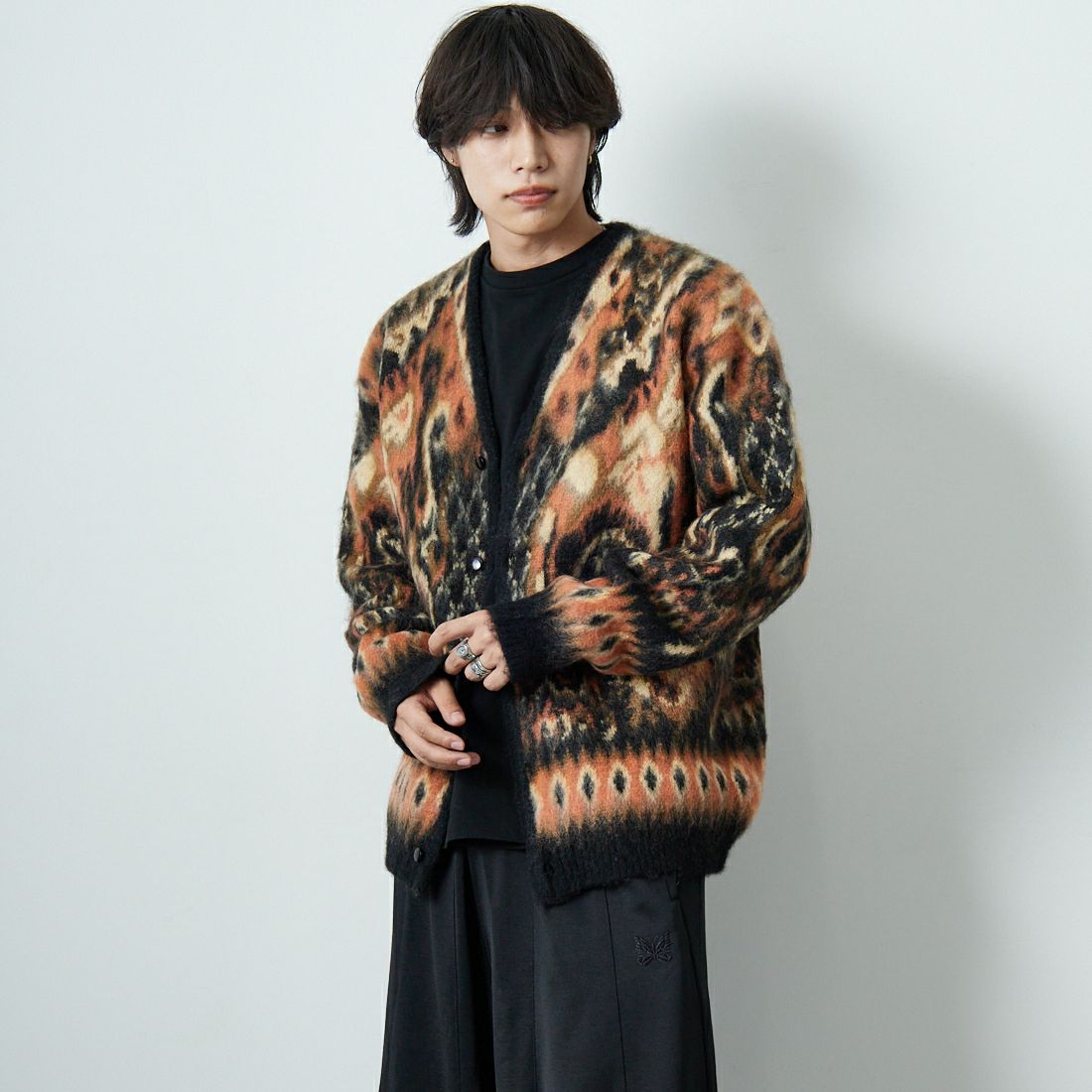 BLACK&&モデル身長：179cm 着用サイズ：L&&