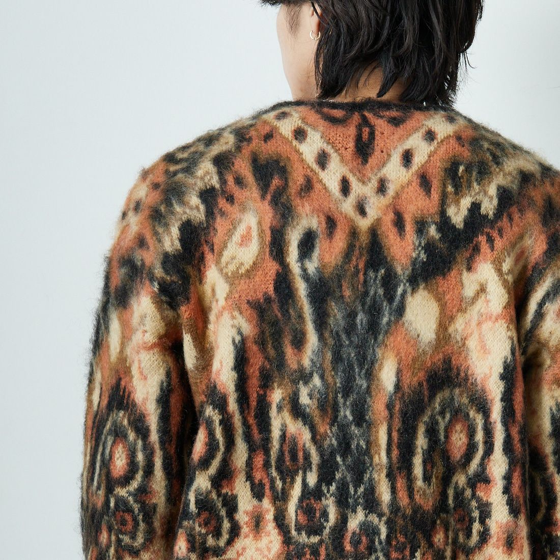 Needles [ニードルズ] モヘアカーディガン PAISLEY [RW356] BLACK