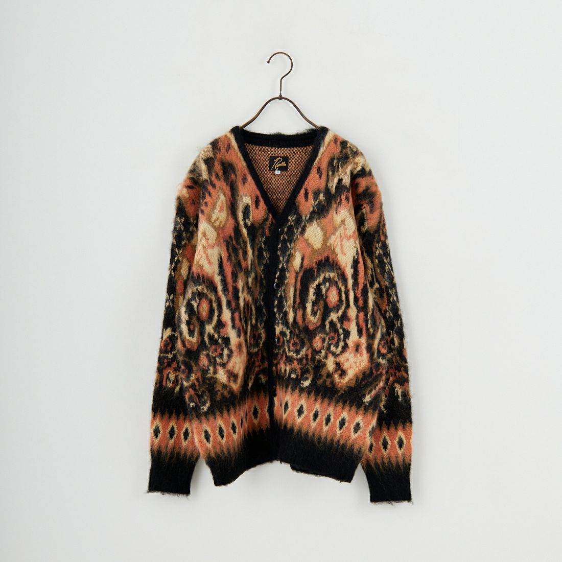 Needles [ニードルズ] モヘアカーディガン PAISLEY [RW356] BLACK