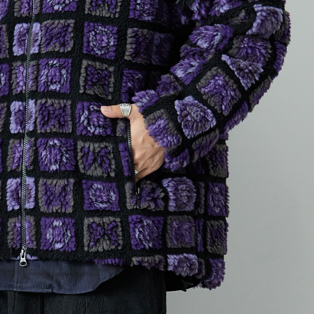 Needles [ニードルズ] ファージャケット [RW174] PPL/BLK