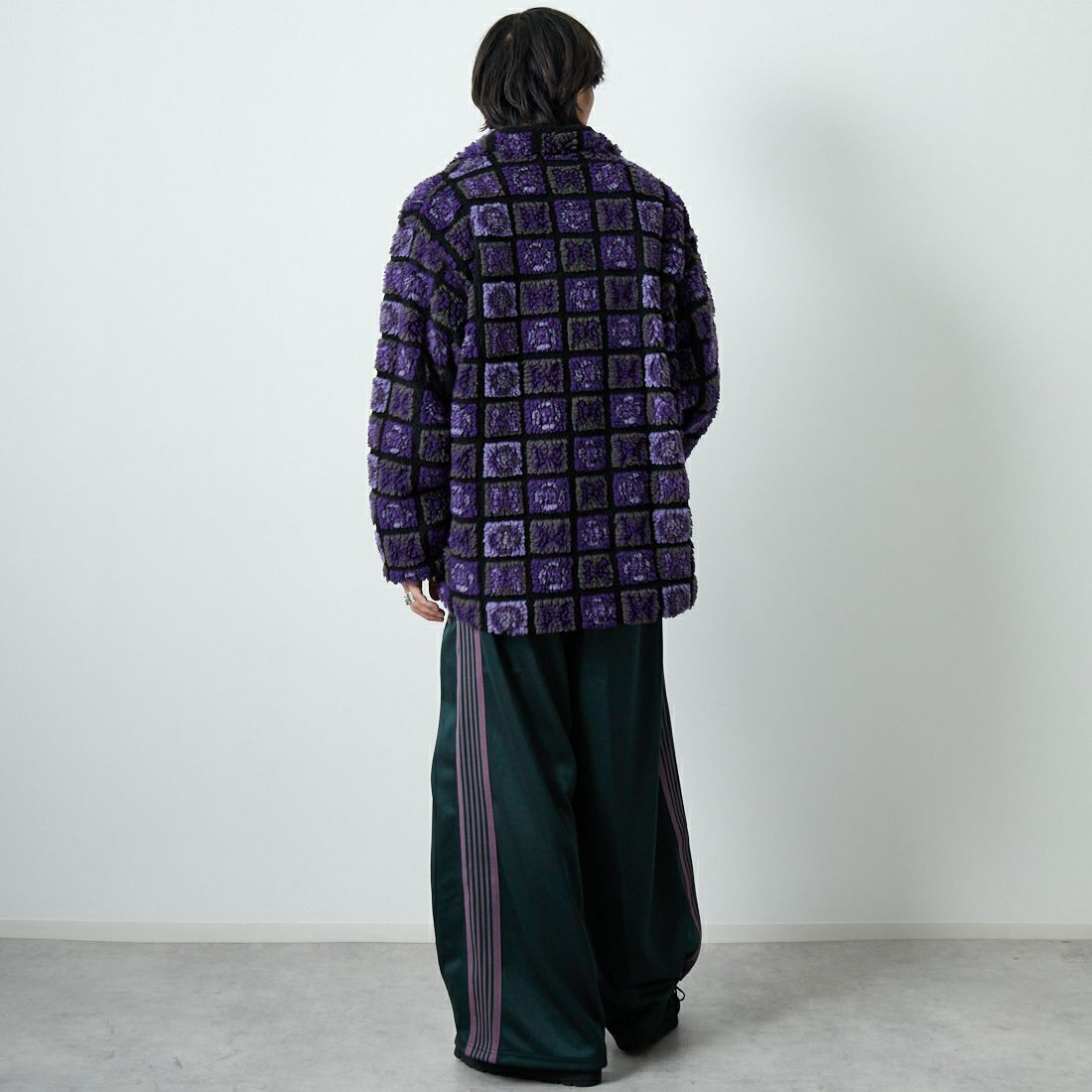 Needles [ニードルズ] ヒザデルトラックパンツ [RW320] B GREEN &&モデル身長：179cm 着用サイズ：S&&