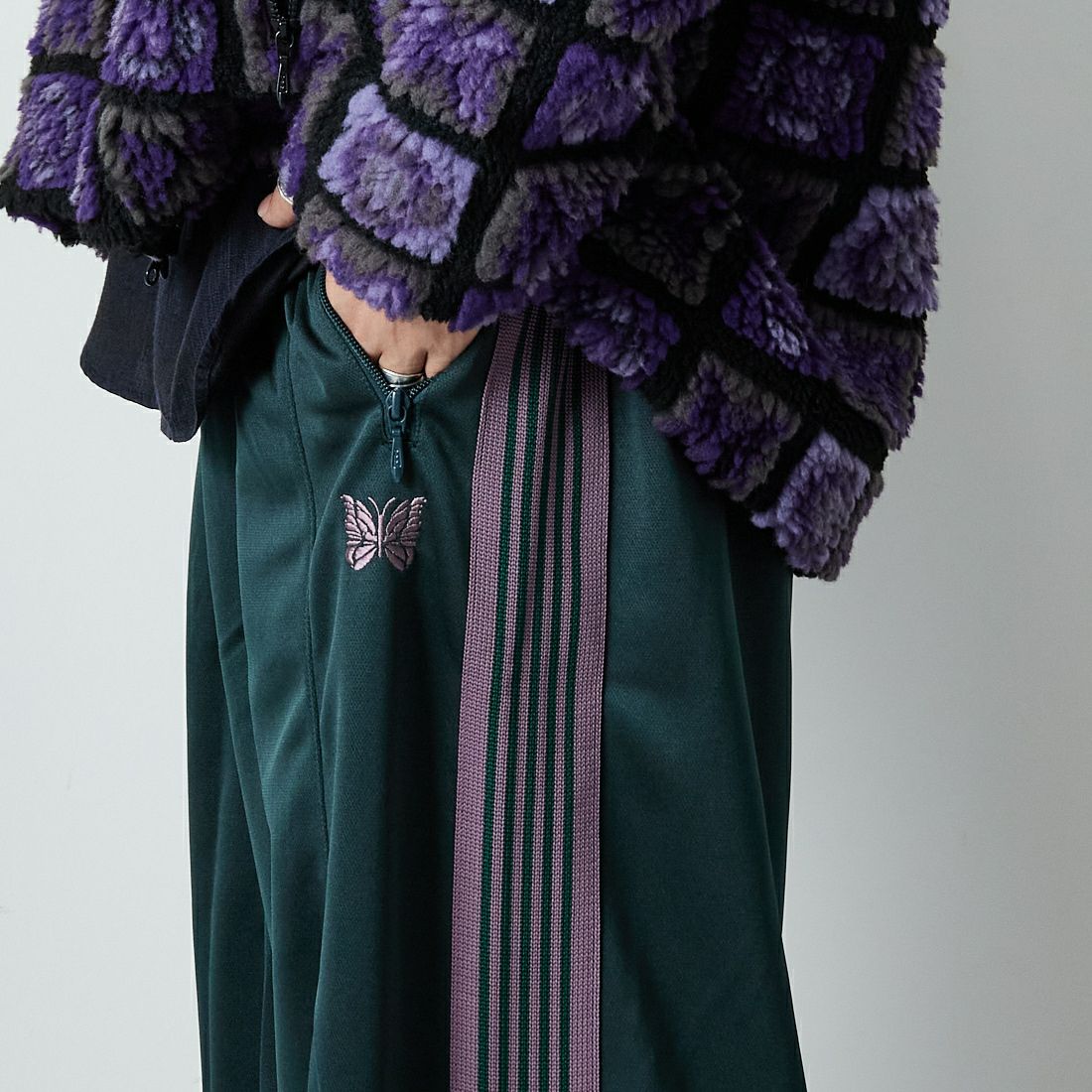 Needles [ニードルズ] ヒザデルトラックパンツ [RW320] B GREEN