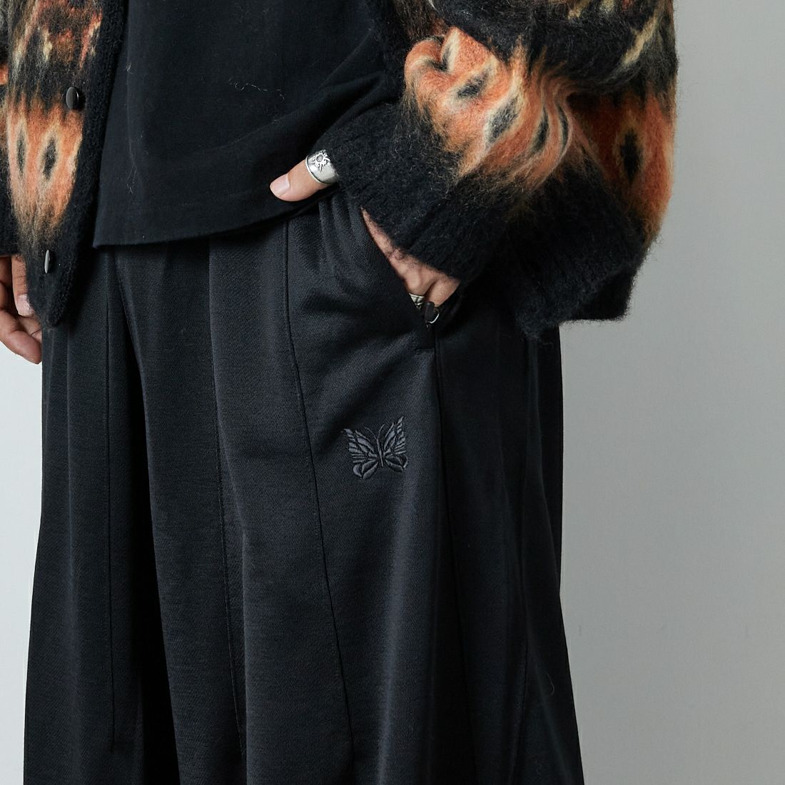 Needles [ニードルズ] ヒザデルスウェットパンツ [RW335] C BLACK