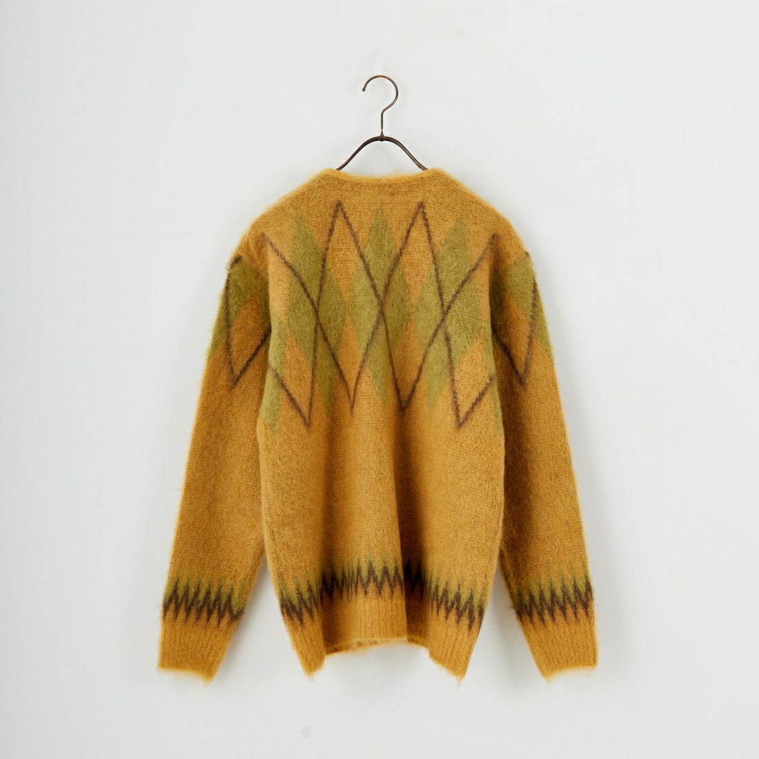 Needles [ニードルズ] モヘアカーディガン アーガイル [RW355] MASTARD