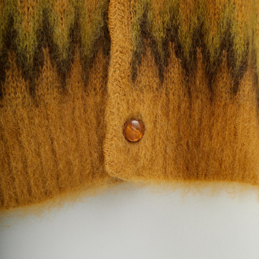 Needles [ニードルズ] モヘアカーディガン アーガイル [RW355] MASTARD