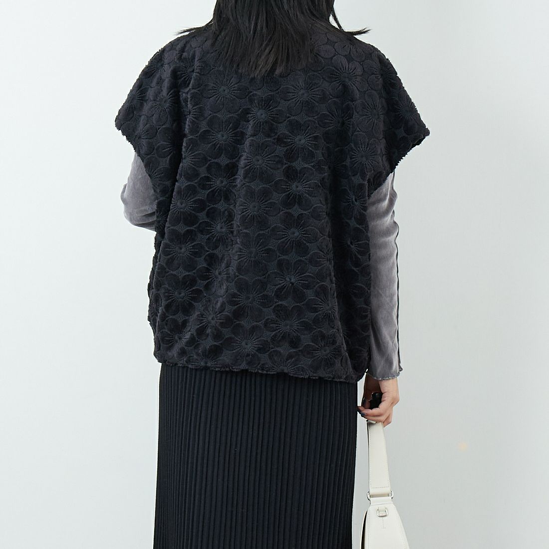 RhodolirioN [ロドリリオン] ファーボレロ [RV1031] BLACK &&モデル身長：167cm 着用サイズ：ONE SIZE&&