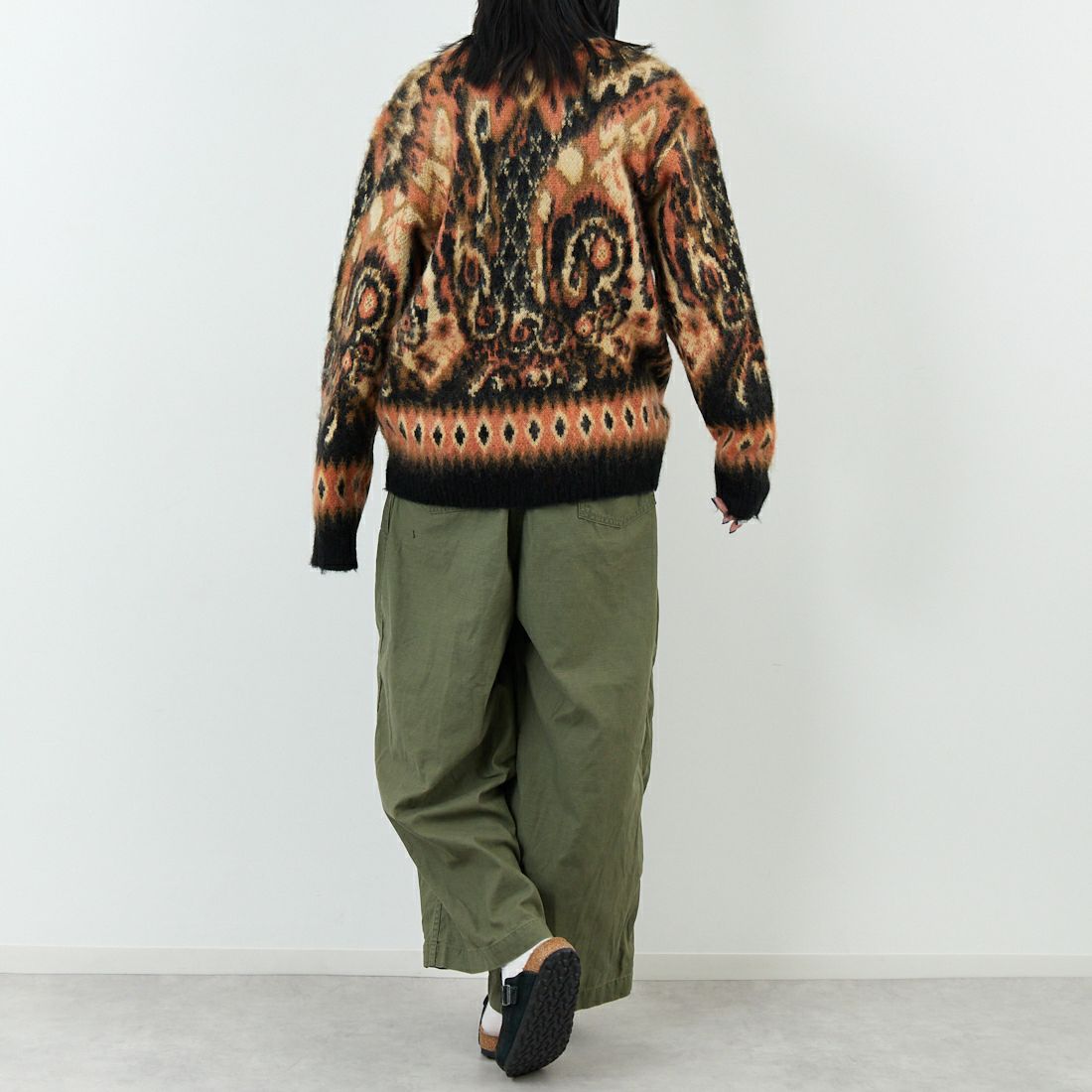 Needles [ニードルズ] ファティーグ ヒザデルパンツ [RW237] A OLIVE &&モデル身長：167cm 着用サイズ：1&&