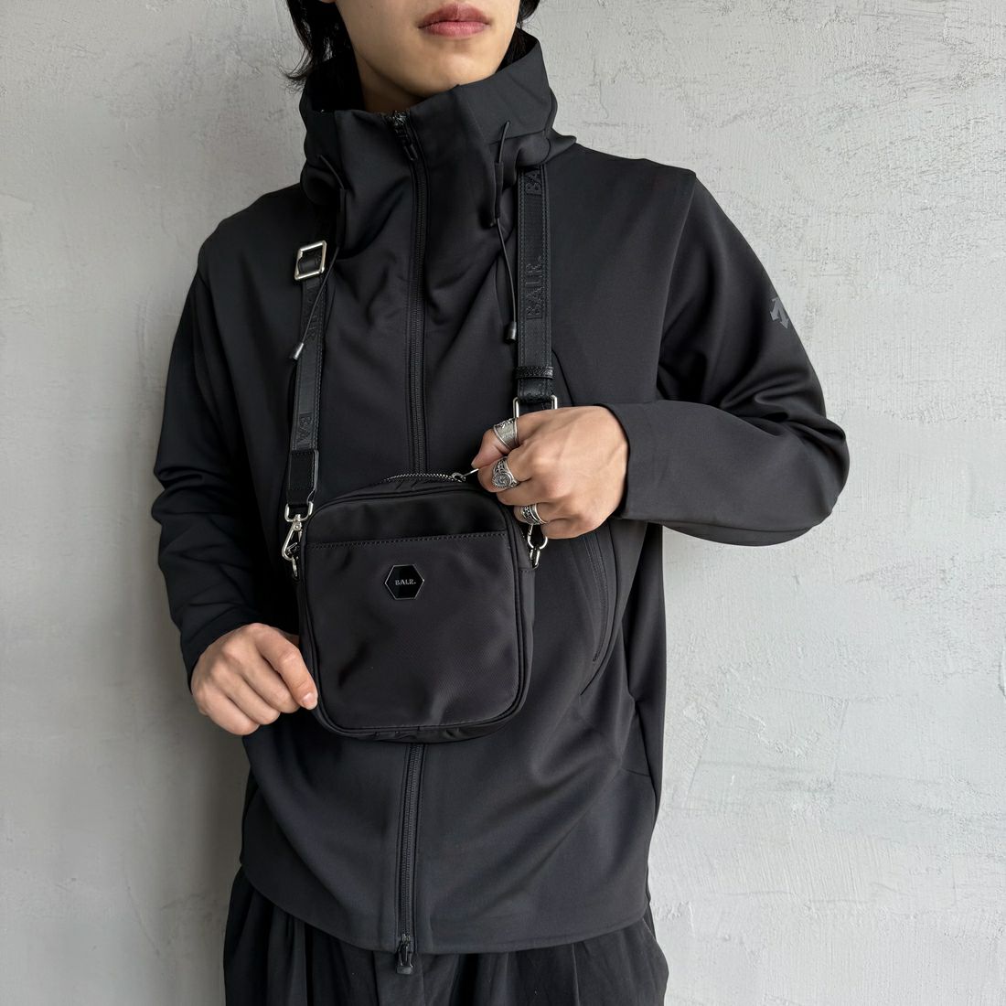 BALR. [ボーラー] クラシックメッセンジャーバッグ [B62341023] JET BLACK