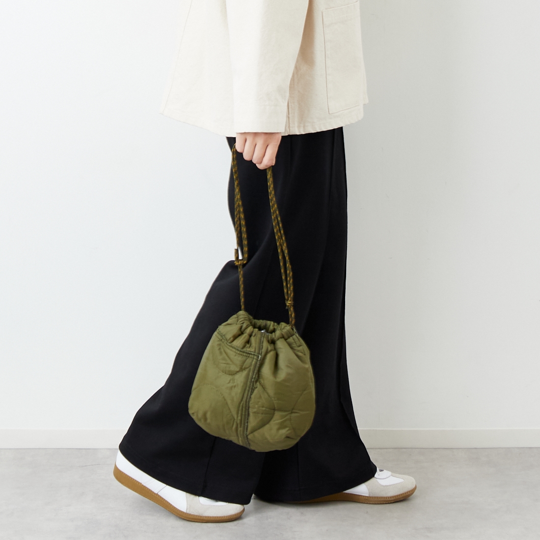 ODDMENT [オッドメント] キルティングポーチ [QUILTING-POUCH] OLIVE