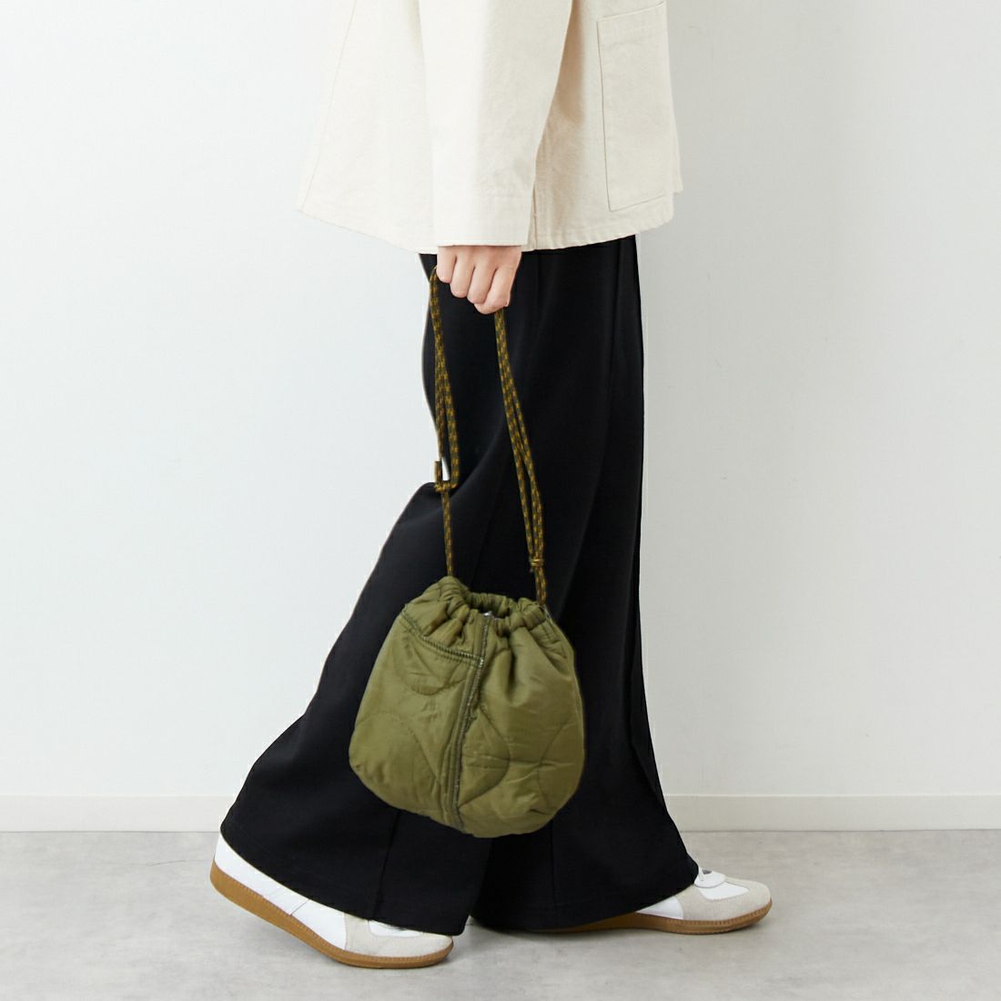 ODDMENT [オッドメント] キルティングポーチ [QUILTING-POUCH] OLIVE