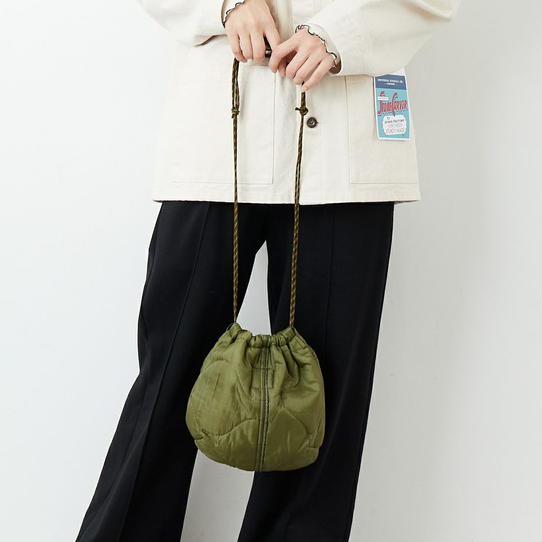 ODDMENT [オッドメント] キルティングポーチ [QUILTING-POUCH] OLIVE