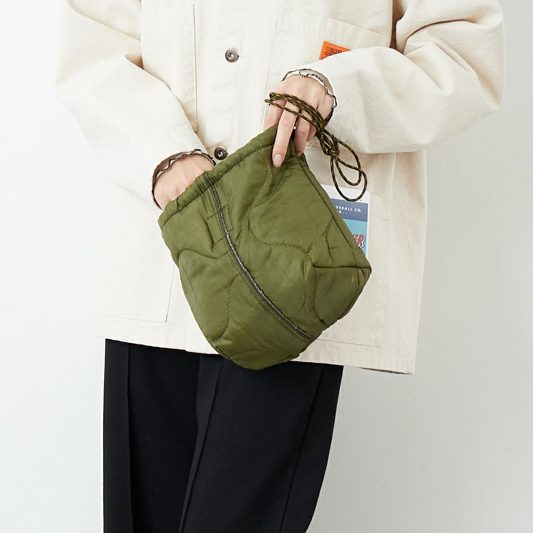 ODDMENT [オッドメント] キルティングポーチ [QUILTING-POUCH] OLIVE