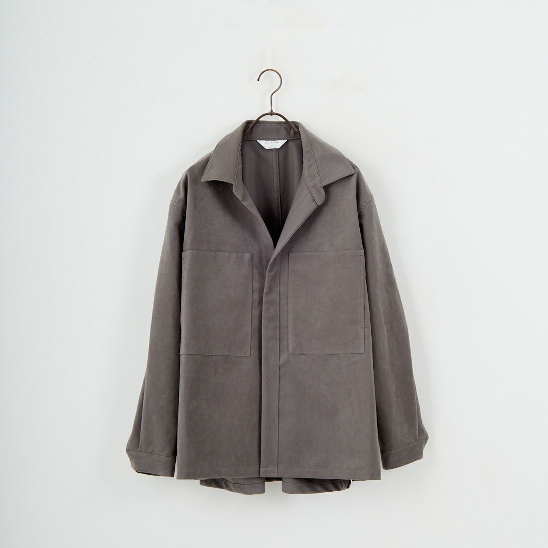 STILL BY HAND [スティルバイハンド] シンセティックレザーオーバーシャツ [BL06253] GREY