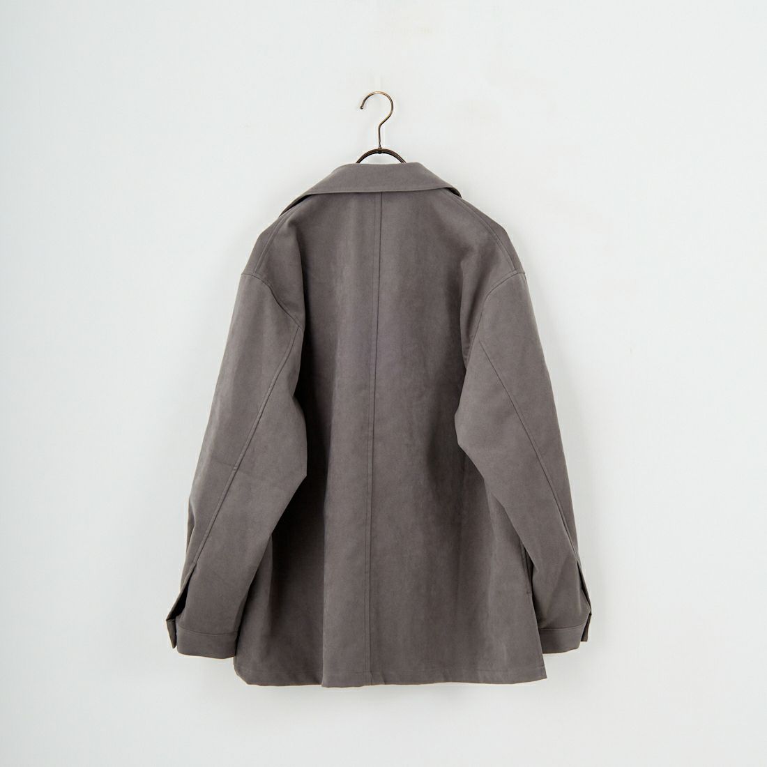 STILL BY HAND [スティルバイハンド] シンセティックレザーオーバーシャツ [BL06253] GREY