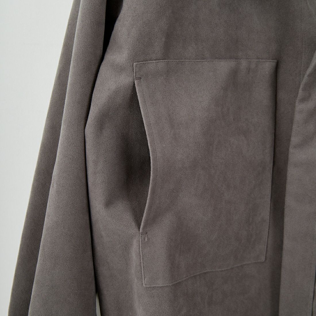 STILL BY HAND [スティルバイハンド] シンセティックレザーオーバーシャツ [BL06253] GREY