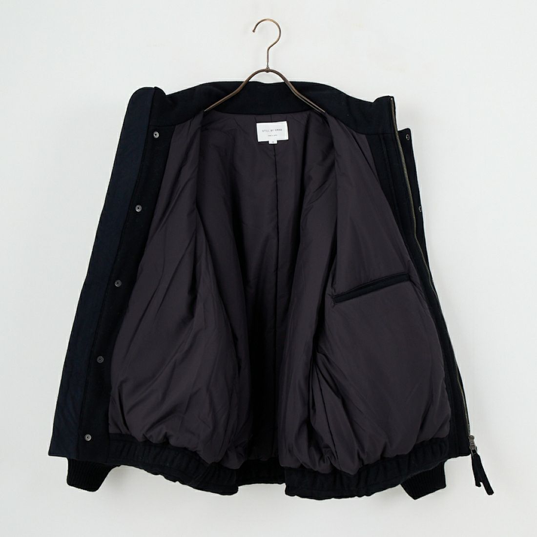 STILL BY HAND [スティルバイハンド] パデッドウールブルゾン [BL07253] BLACK