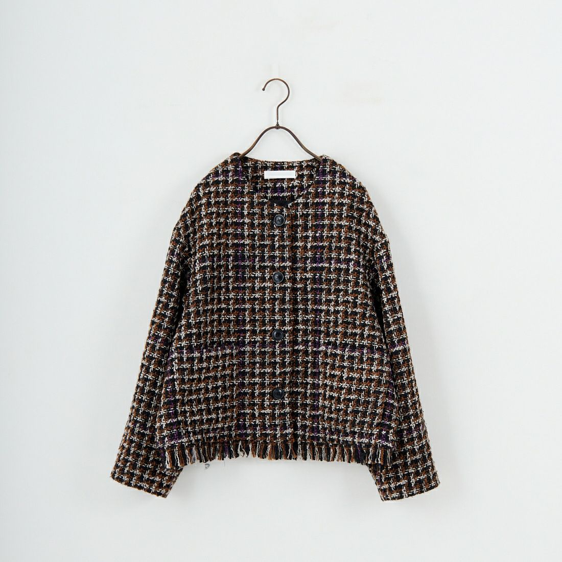 Jeans Factory Clothes [ジーンズファクトリークローズ] ファンシーヤーン ツイードジャケット [LFF706] 840 BLACK