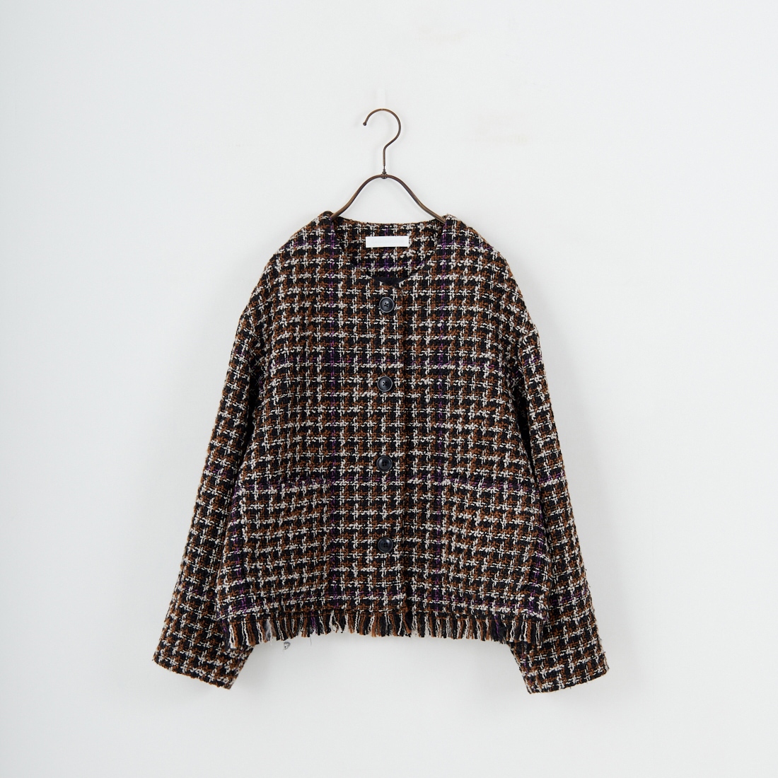 Jeans Factory Clothes [ジーンズファクトリークローズ] ファンシーヤーン ツイードジャケット [LFF706] 840 BLACK