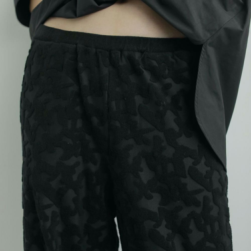 anuke [アンヌーク] ジャガードラフパンツ [62520708] BLK