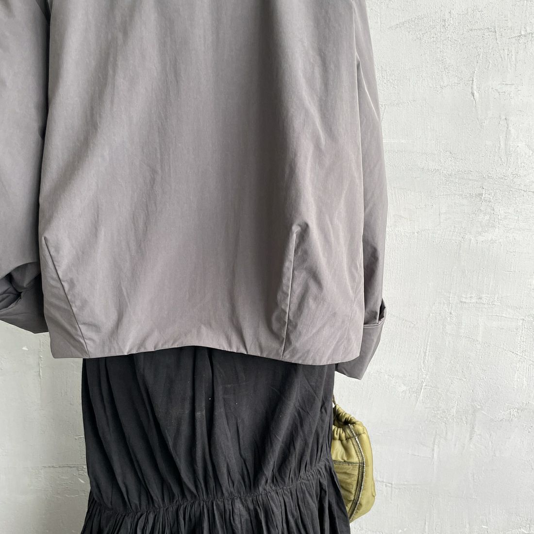 DANTON [ダントン] カラーレスワイドジャケット [DT-A0672PNT] CHARCOAL &&モデル身長：150cm 着用サイズ：36&&