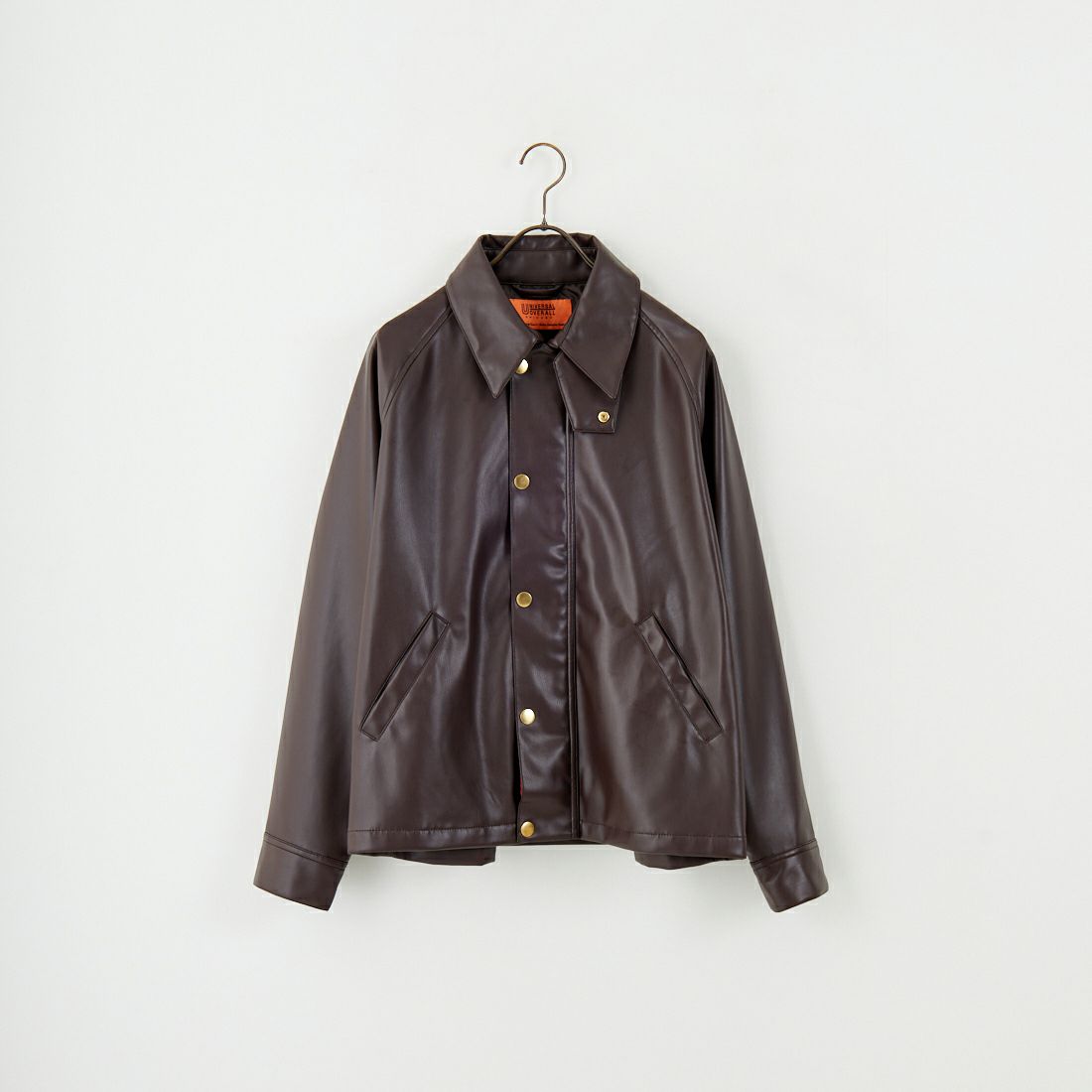UNIVERSAL OVERALL [ユニバーサルオーバーオール] 別注 オーバーサイズ レザージャケット [U2532480IN-JF] BROWN