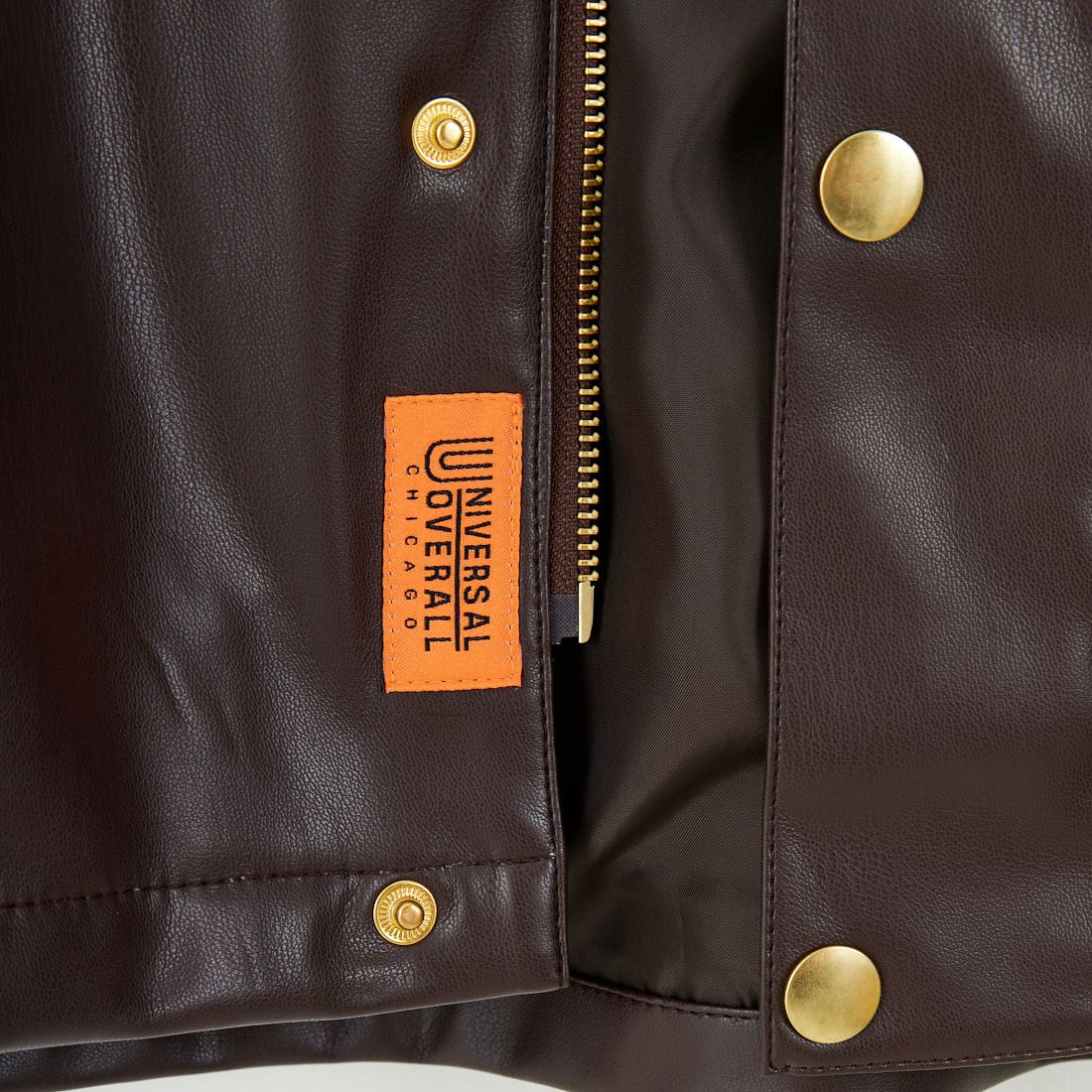 UNIVERSAL OVERALL [ユニバーサルオーバーオール] 別注 オーバーサイズ レザージャケット [U2532480IN-JF] BROWN