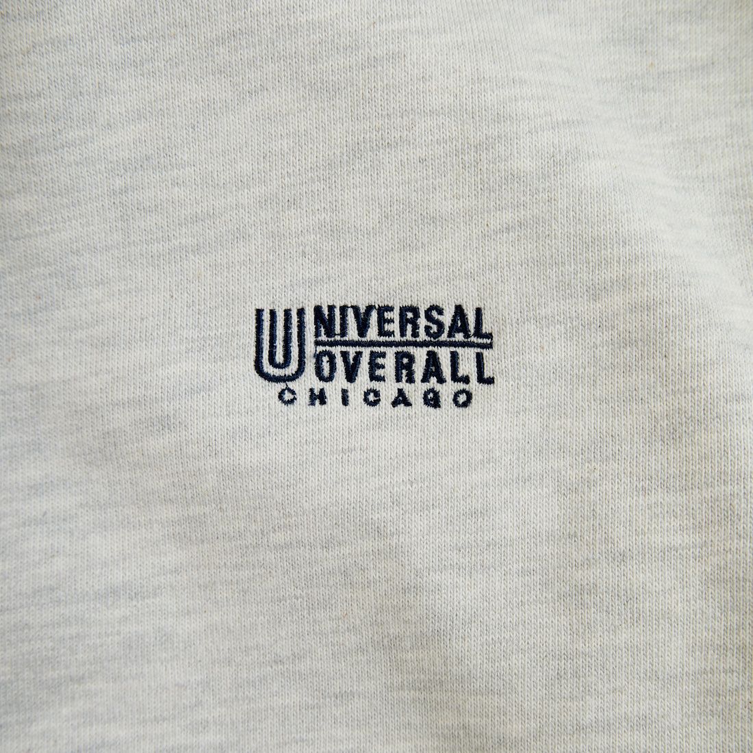 UNIVERSAL OVERALL [ユニバーサルオーバーオール] 別注 ワンポイントロゴ刺繍 スウェットカーディガン [U2532270IN-JF] OATMEAL