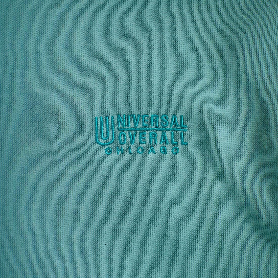 UNIVERSAL OVERALL [ユニバーサルオーバーオール] 別注 ワンポイントロゴ刺繍 スウェットカーディガン [U2532270IN-JF] W.GREEN