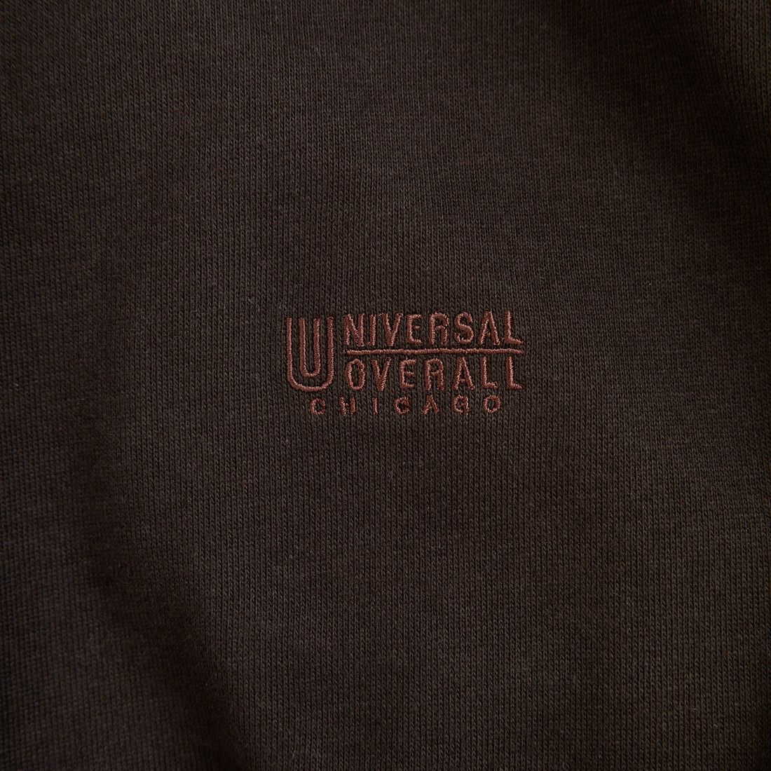 UNIVERSAL OVERALL [ユニバーサルオーバーオール] 別注 ワンポイントロゴ刺繍 スウェットカーディガン [U2532270IN-JF] BROWN