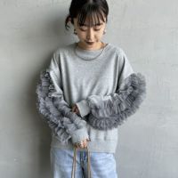 06 T.GRAY&&モデル身長：150cm 着用サイズ：F&&