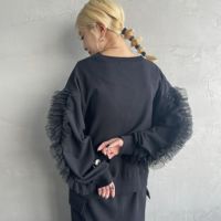 09 BLACK&&モデル身長：150cm 着用サイズ：F&&