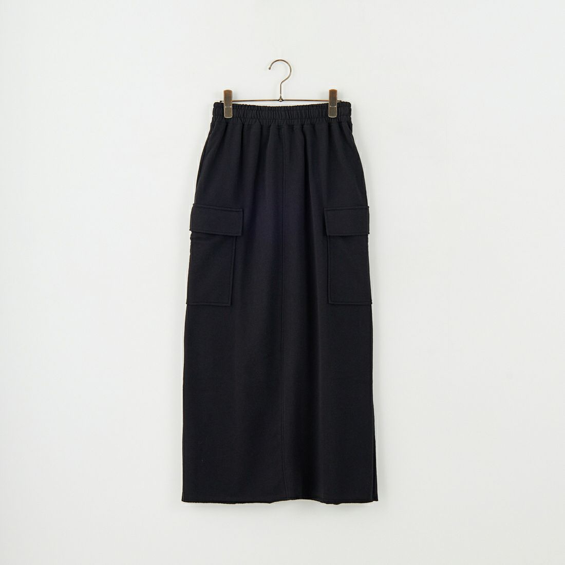 nenom [ネノム] カーゴデザイン ナローロングスウェットスカート [NE24132085] 09 BLACK