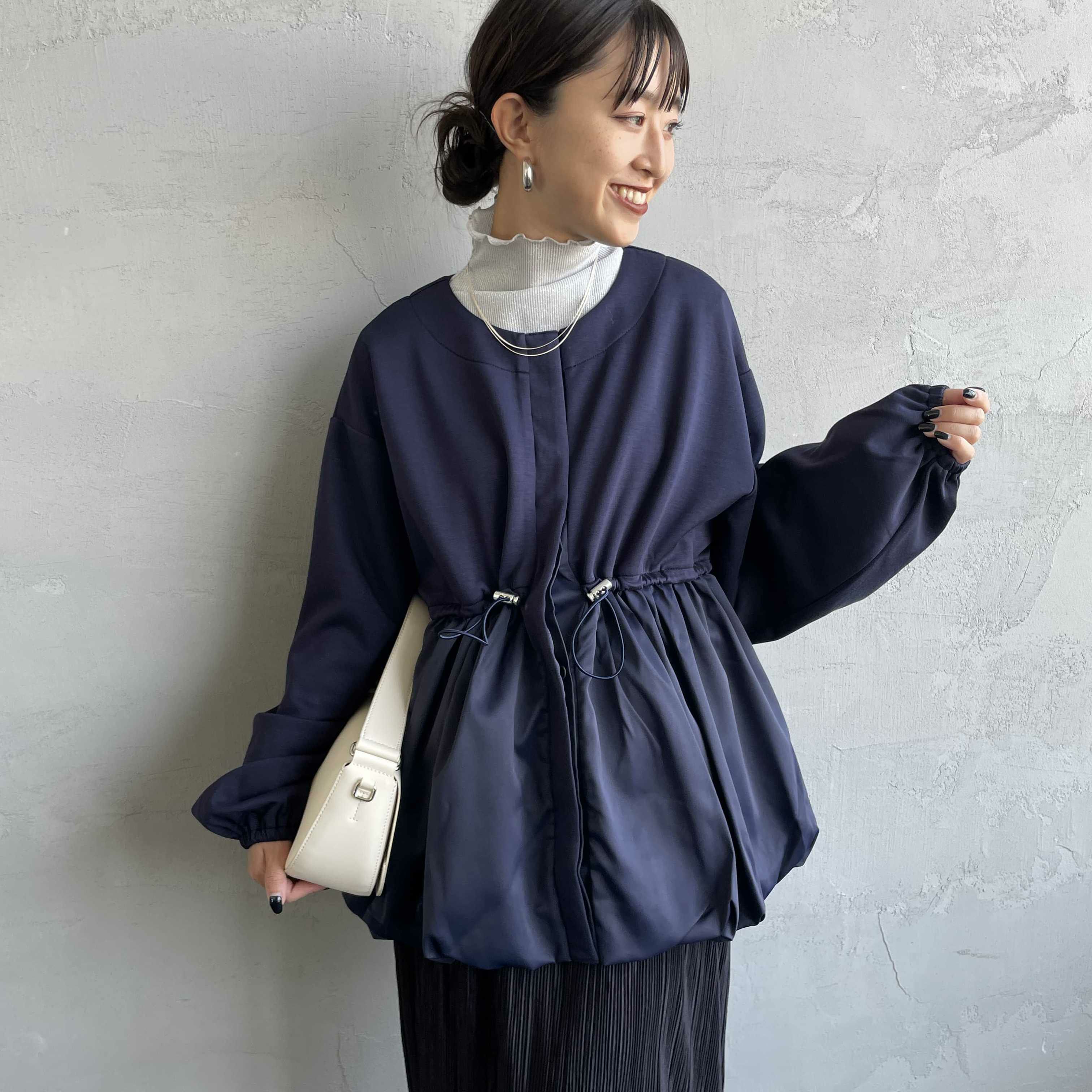 16 NAVY&&モデル身長：150cm 着用サイズ：F&&