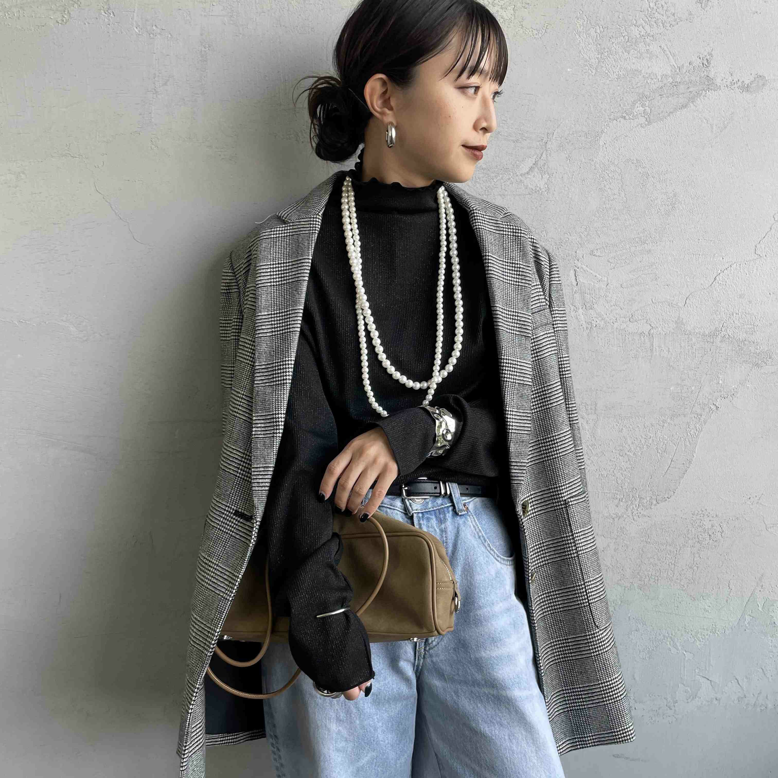 09 BLACK&&モデル身長：150cm 着用サイズ：F&&