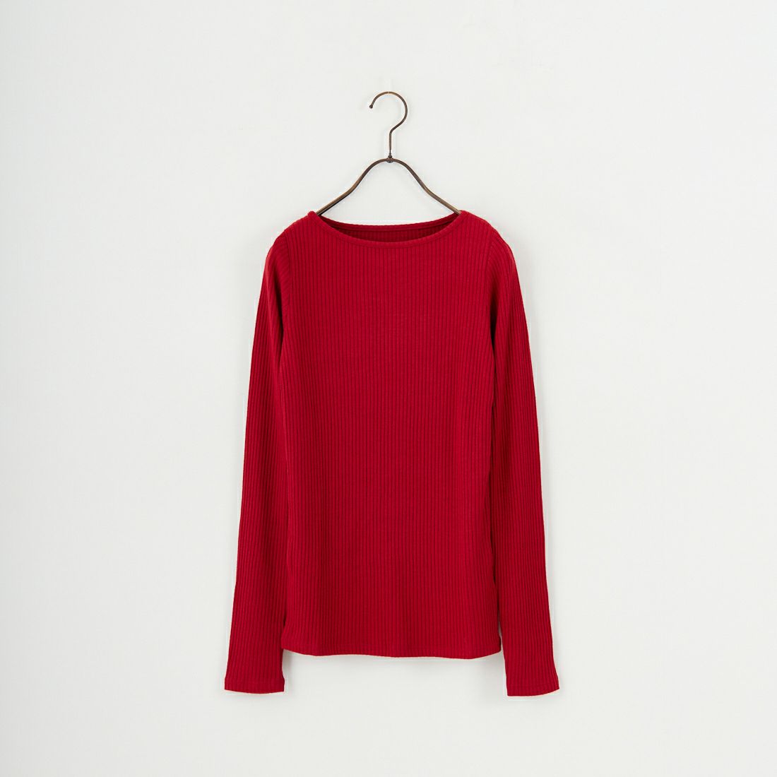 Jeans Factory Clothes [ジーンズファクトリークローズ] ウォームリブボートネックTシャツ [JFW-C025] RED