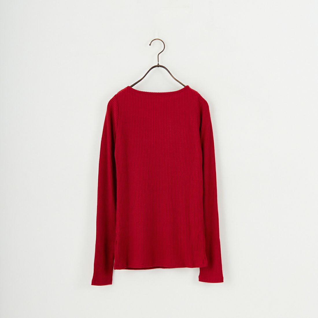 Jeans Factory Clothes [ジーンズファクトリークローズ] ウォームリブボートネックTシャツ [JFW-C025] RED