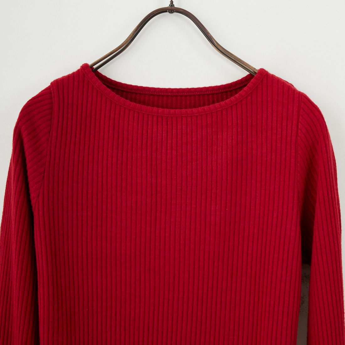 Jeans Factory Clothes [ジーンズファクトリークローズ] ウォームリブボートネックTシャツ [JFW-C025] RED