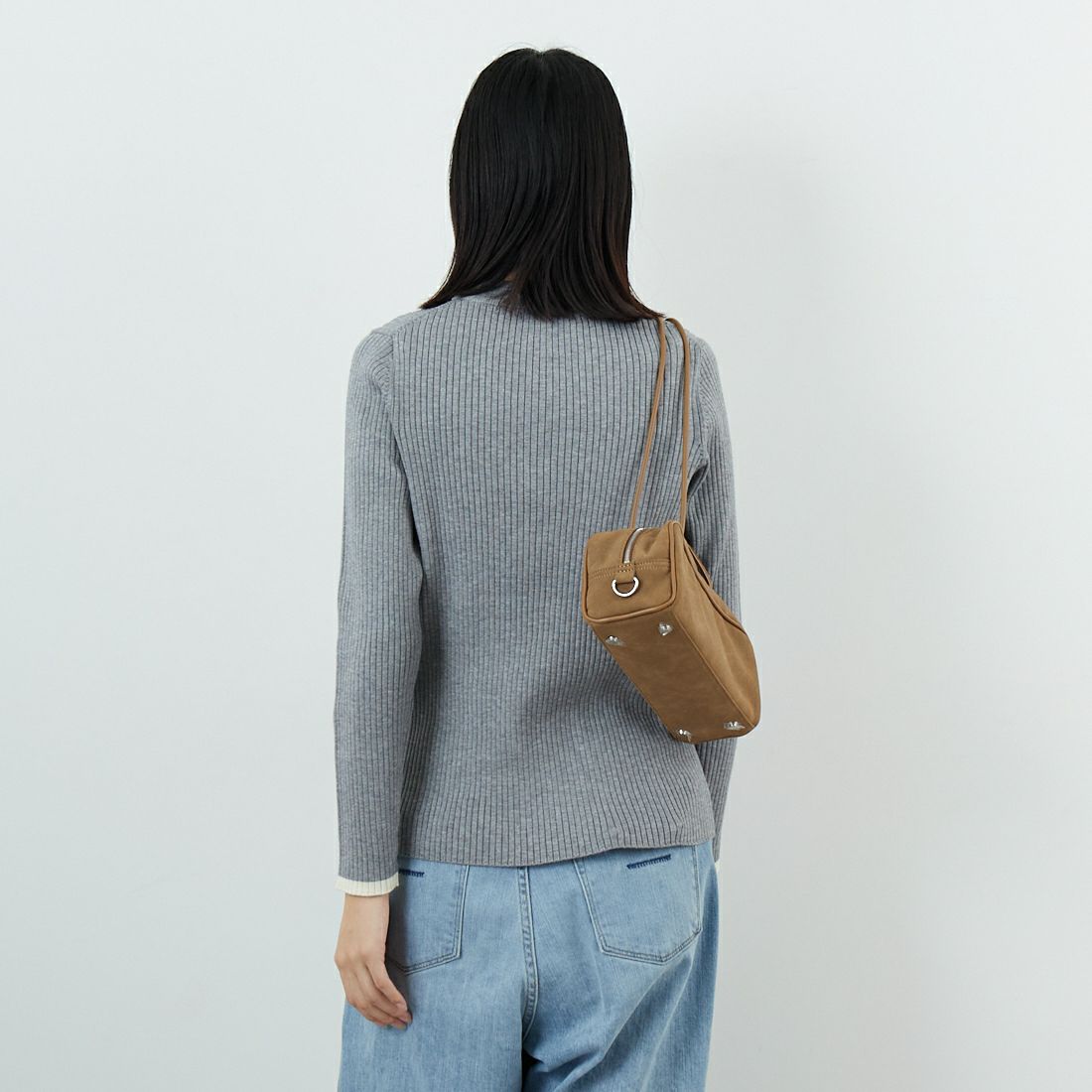 Jf Ready Made [ジェイエフレディメイド] モックネックニット [3106203] 821 ﾓｸｸﾞﾚｰ &&モデル身長：162cm 着用サイズ：F&&