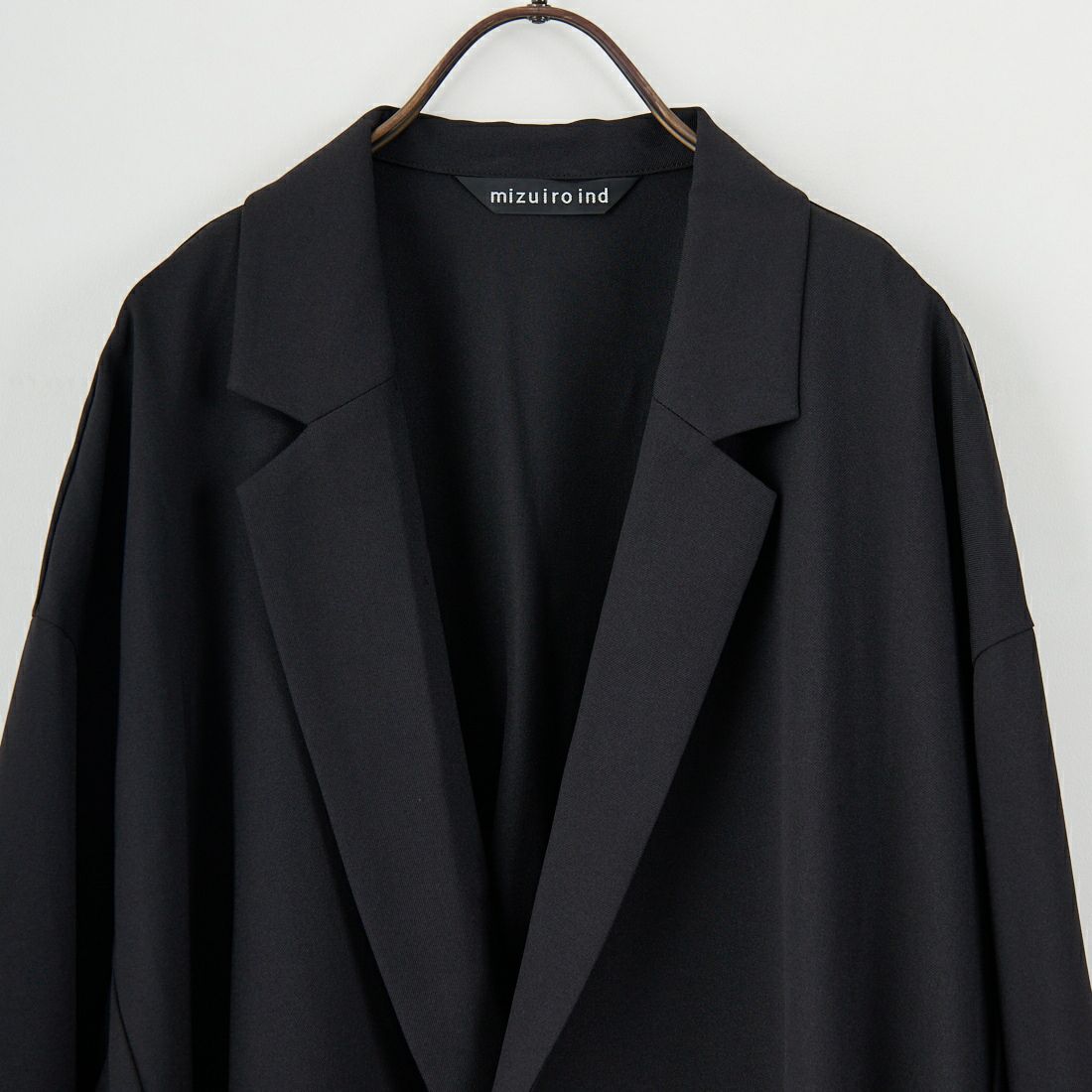 mizuiro ind [ミズイロインド] テーラードシャツジャケット [3-230103] 99 BLACK