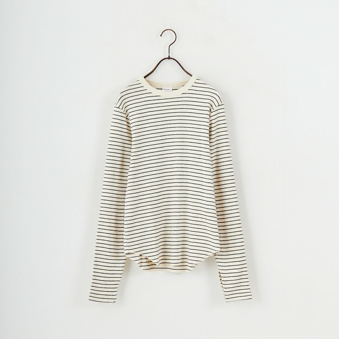 Health knit [ヘルスニット] クルーネック長袖Tシャツ [53019] NAT/BLK