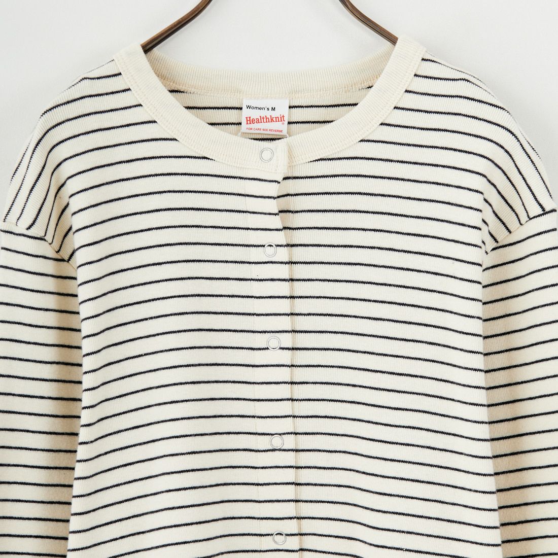 Health knit [ヘルスニット] クルーネックカーディガン [53022] NAT/BLK
