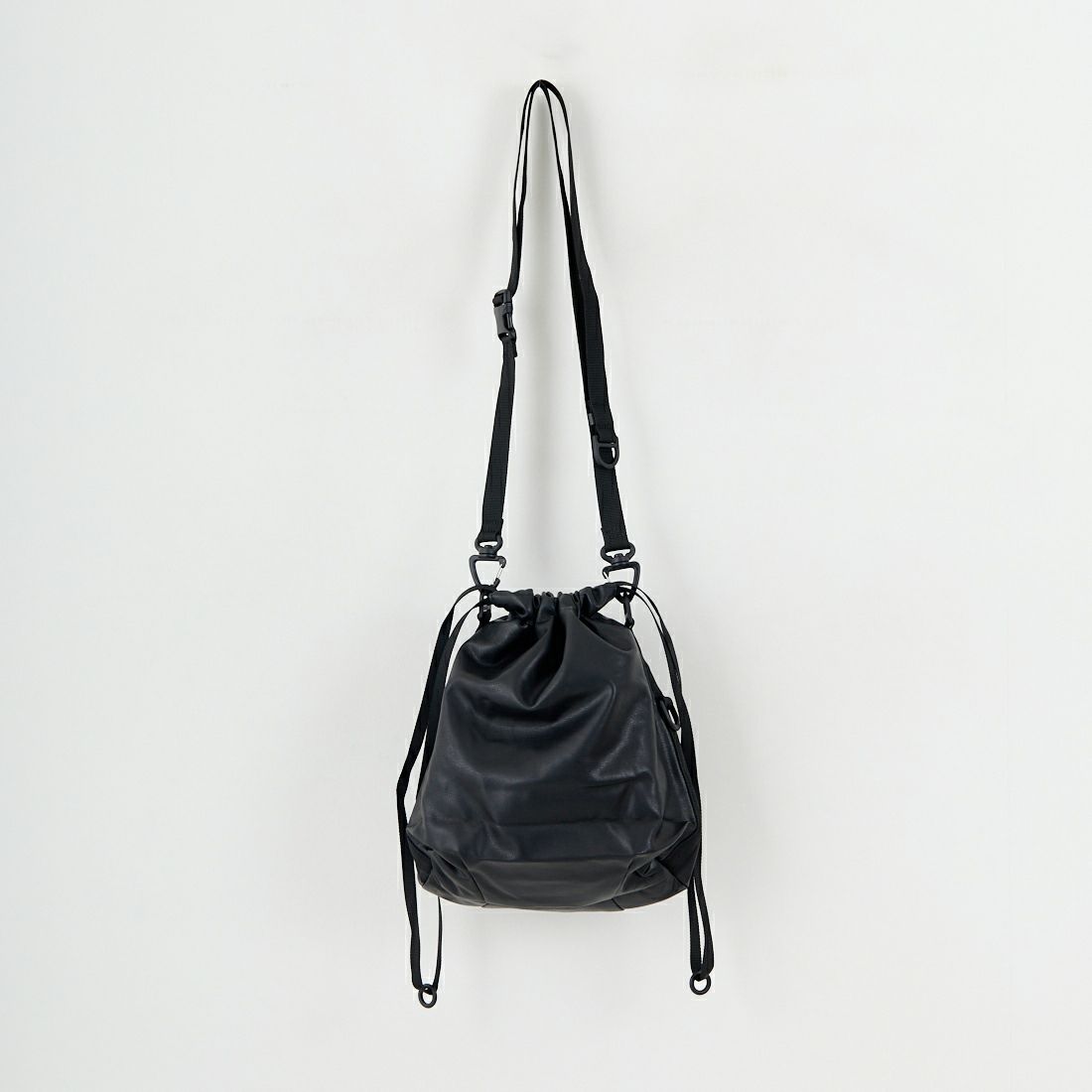 BAICYCLON by bagjack [バイシクロン バイ バッグジャック] シンセティックレザー ドローストリングバッグ [BCL-114] BLACK