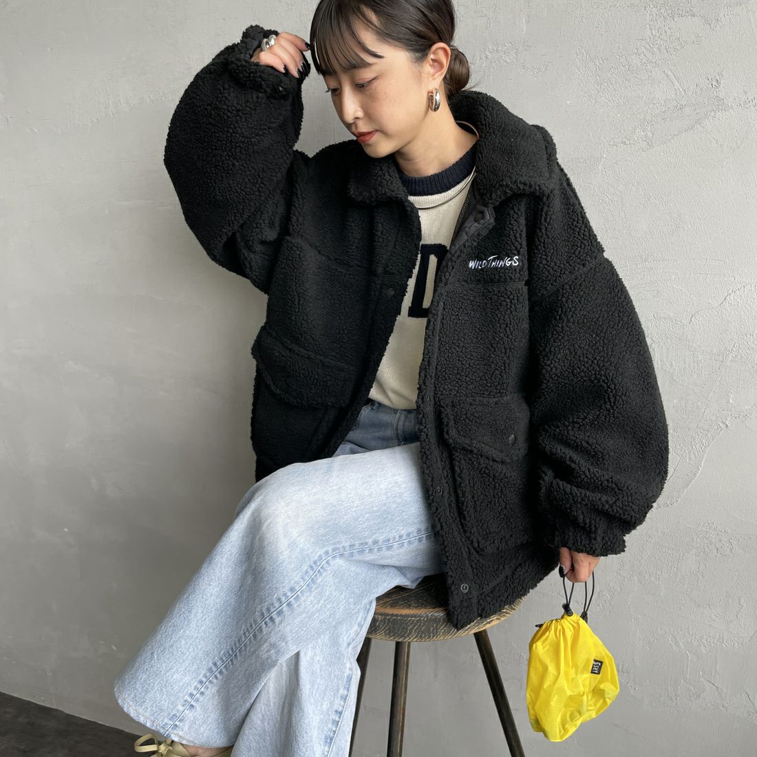 BLACK&&モデル身長：150cm 着用サイズ：M&&