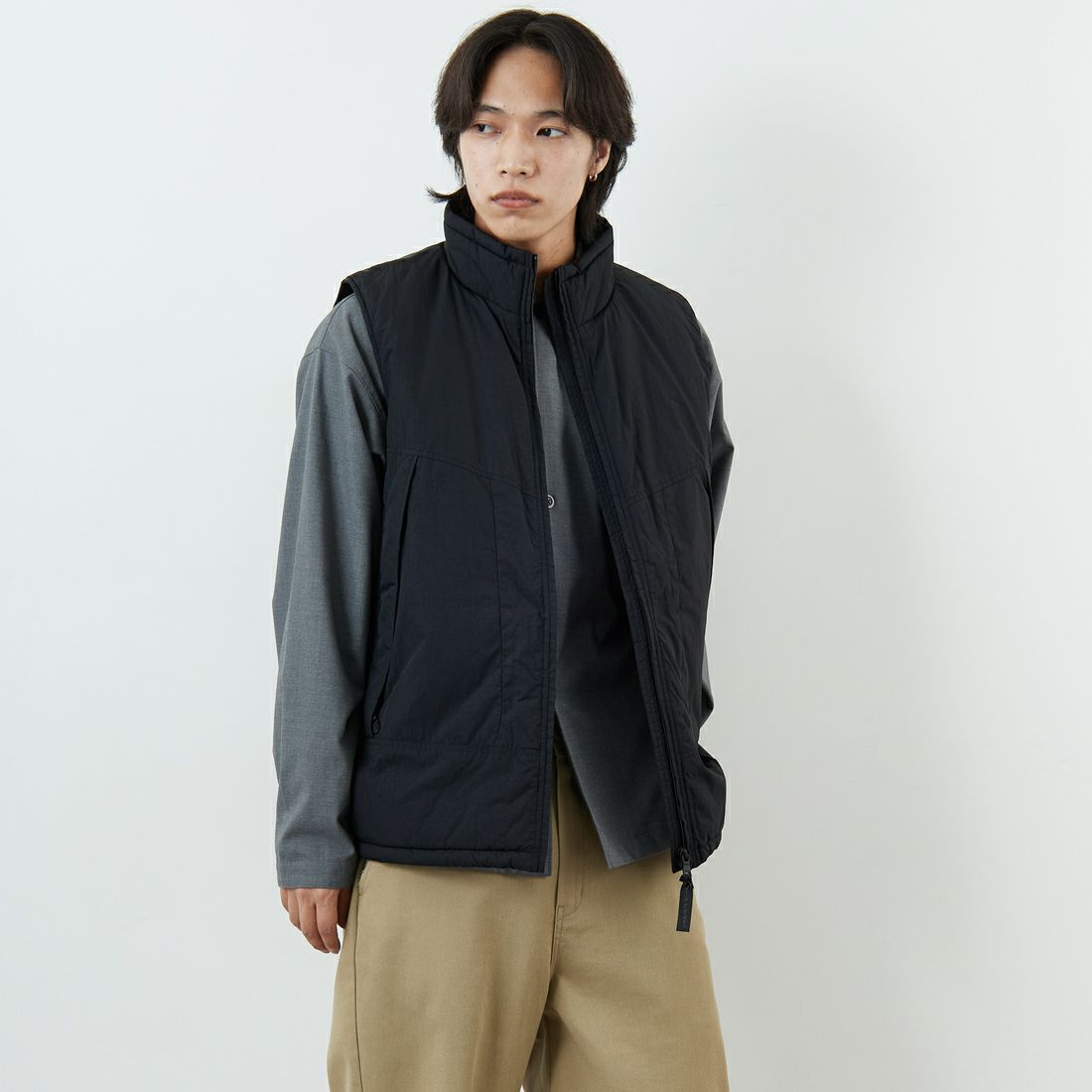 BLACK&&モデル身長：179cm 着用サイズ：L&&