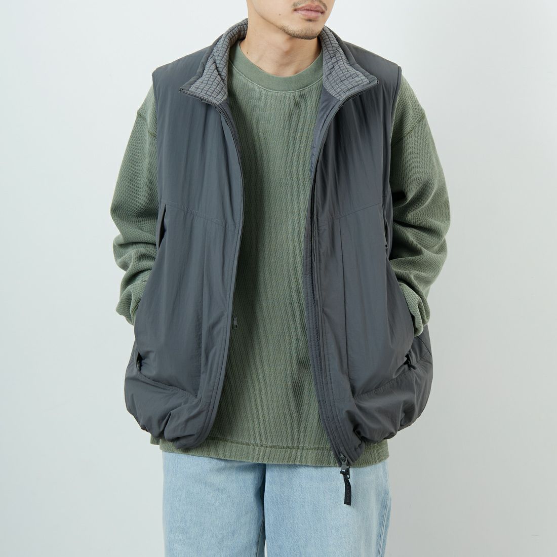 GREY&&モデル身長：168cm 着用サイズ：L&&