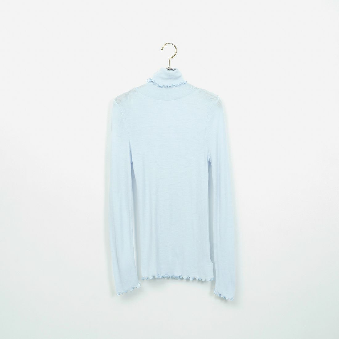 me. [ミードット] ウォッシャブル メリノウールタートルネックニット [ME-23309] 72 LT.BLUE